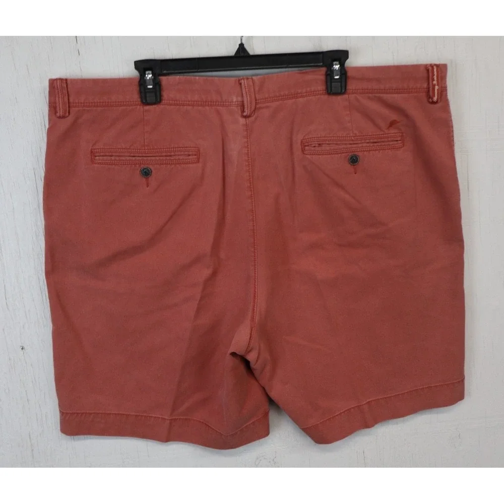 Mens Tommy Bahama Shorts Size 44 Cotton Tencel Lyocell‎ Red Stretch Casual